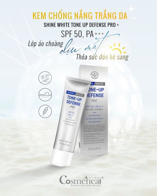  kem chống nắng trang điểm SHINE WHITE TONE-UP DEFENSE PRO 